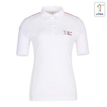 [LPGA골프웨어] 여성 등판 소매 니트 하이브리드 반팔 티셔츠