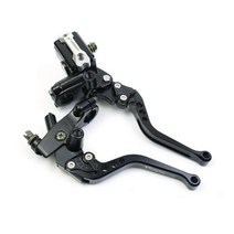 모토 브레이크 클러치 레버 22mm 오토바이 펌프 Resevoir DOT for MSX125 DRZ400SM 스즈키 GSR400 BWS125 CRF450 Yamaha R6 CF V, Black