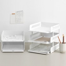 서류정리함 문서서류함 서류보관 종이보관함 a4정리함 책상정리용품 정리대, 화이트