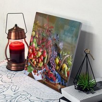 기타 바보사랑[꾸밈]폼아크릴액자38CmX38Cm_그림같은과일정물화, 1.그린