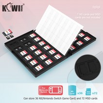 108 슬롯 메모리 카드 케이스 지갑 홀더 정리함 72 마이크로 SD MSD TF 카드 + 36 NS/닌텐도 스위치 게임 카드 보관함, 한개옵션1