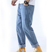 [리빙채움] 통 배기 스타일 남자 캐주얼 데일리 패션 데님 팬츠_GN757F3B