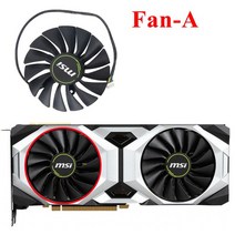 MSI 88mm Geforce RTX 2080 VENTUS 용 비디오 카드 팬 교체 SUPER PLA09215B12H 그래픽 냉각, 01 Fan - A