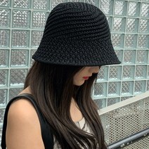 엘마운틴 사선 짜임 여성 벙거지모자 사계절 패션 외출 모자
