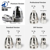 100pcs P80 플라즈마 절단 토치 소모품 절단 CNC 60A 80A 100A P80 플라즈마 토치 팁 전극 노즐, 14.Premium Version - 13MM