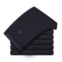 남성 새로운 패션 캐주얼 경량 하이 웨이스트 스트레이트 100 면 바지 0