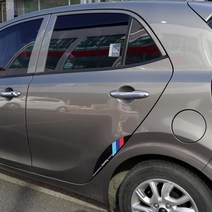 [JS AUTOMOTIVE] 올뉴모닝 휀다 삼색 데칼 랩핑 튜닝스티커 몰딩 인테리어 엠블럼 커버 용품, 화이트_퍼포먼스