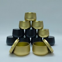 양초만들기 향초 캔들만들기 12pcs 8 온스 화이트 블랙 골드 금속 캔들 항아리 뚜껑 대량 도매 빈 촛불 틴, 04 6black6gold