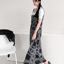 여자 바닷가 여행 페이즐리 찰랑 나시 롱 원피스.옷자락(무료배송)