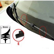 차량용 자동차 와이퍼 블레이드 삽입 고무 스트립 (리필) toyota hilux verso prius c-hr turdna sienna vios 액세서리, 이십 일, 전자 도브테일 스냅 링