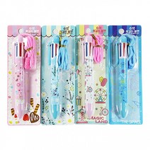 6색 목걸이 볼펜 랜덤발송, 단품