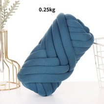 Chunky Yarn Thick Warmth DIY Knitting Giant Crochet Soft Big Cotton Roving Wool Yarns Hand-knit Blan, 한개옵션1, [18] Cowboy blue 0.25KG