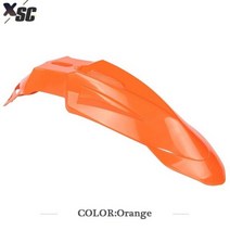 자전거흙받이 자전거머드가드 자전거물받이 오토바이 프론트 펜더 플라스틱 혼다 액세서리 키트 머드 가드 슈퍼모토 더트 피트 바이크, 주황색