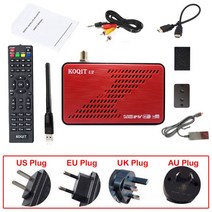 멀티 셋톱박스 Koqit U2 DVB S2 수신기 위성 tv 수신기 위성 수신기 파인더 인터넷 DVB-S2 iPTV 디코더 iks, 01 U2 With wifi_04 Au 플러그