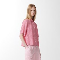 스몰 플라워 프린트 반소매 셔츠 레드 0058