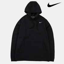 나이키 팀라인 US핏 스우시 클럽 플리스 후드티 CJ1611-010 블랙