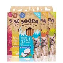 SOOPA 수파 영국 수입 비건 애견 건강간식 그레인 프리 100% 식물성 야채 덴탈스틱, 덴탈스틱 코코넛&치아씨드 100g
