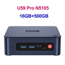 Beelink-U59 Pro 미니 PC 윈도우즈 11 인텔 11th 셀러론 N5105 DDR4 16GB 512GB SSD 듀얼 와이파이 1000M 데스크탑 게임용 컴퓨터 PC, EU, 02 PRO N5105 16G500G