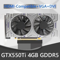 GTX550TI 2GB 4GB 6GB 컴퓨터 그래픽 카드 192bit GDDR5 NVIDIA PCIE 2.0 HDMI 호환 1050TI 게임 비디오 냉각 팬, 04 GTX550TI 4GB GDDR5