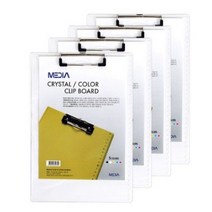 미디어 크리스탈 칼라 클립보드, 01투명, 4개