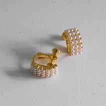 MOE 커브 진주 볼드 링 귀찌 (귀안뚫는귀걸이)