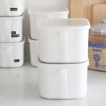 화이트 손잡이 밀폐용기 1400ml 된장통 양념통