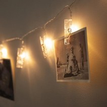 USB 충전형 원룸 LED 집게 줄 조명 전구 / 꾸미기 캠핑 정원 야외 루프탑, 3m 20구 웜색 USB