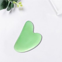 도자기 괄사얼굴을위한 자연 마사지 Gua Sha For Face Massager 제이드 롤러 Guasha Scraper For Face Micr, 04 Green Heart Plate