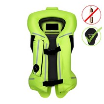 오토바이 자켓 남성 모토 크로스 라이딩 에어백 조끼 보호 장비 안전 반사 오토바이 에어백 시스템 바디 아머 S-3XL, L, 그린 에어백 조끼 3