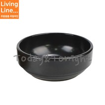 Kitchen 황토 돌솥비빔밥 뚝배기 내열 직화 뚝빼기 음식점 업소용 비빔기 비빔밥 그릇 갈비탕기, ♥Kitchen_홍익 비빔기-대(블랙)♥, 1개