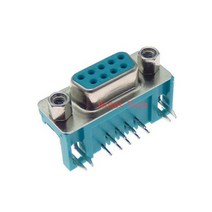 2 개 DB9 암 수 PCB 마운트 D-Sub 9 핀 커넥터 RS232 90 도 구부러진 바늘 DR9 최신 핫, Female green
