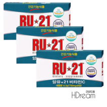 알유21 RU21 회식 술먹기전 음주전 후 약 숙취 해소제 간 영양제 HD 알유 비타민, 알유21 750mg 18정 (6정 X 3박스)