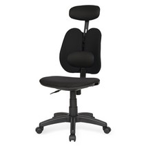 요추헤더형 컴퓨터 학생 사무 사무용 사무실 회전 요추 의자, 엔젤ZC 팔무 요추헤더형:패브릭원단-블랙