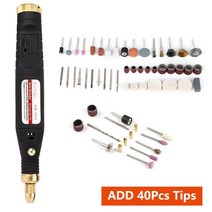 무선 그라인더 미니 드릴 전기 회전 도구 연삭 기계 dremel 100pcs 액세서리 조각사 펜 eu us 플러그 아님, 협력사, BC-HB-005 40개