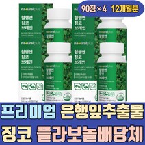 프리미엄 은행잎추출물 징코 GINKGO 플라보놀배당체 영양제 류신 발린 이소로이신 히스티딘 집중력 70대 수험생 50대 60대 중년 에좋은음식 좋은음식 개선 높이는 머리 뇌 두뇌