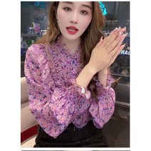 녕동 가을 꽃무늬 긴팔 블라우스 8T2828