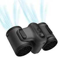 캠핑에어컨 미니 수냉식 무시동 이동형 휴대용 개인 매달려 허리 팬 10000mAh 충전 배터리 매우 조용한 착, 01 Black