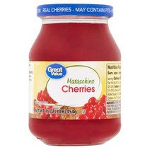 Great Value Maraschino Cherries 그레이트 밸류 마라스키노 체리 16oz(454g) 4팩