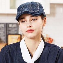 KGJ0381모자카페빵집패브릭사이즈조절끈데님헌팅캡네이비W4CC596