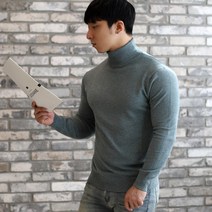 보스트핏 머슬핏 남자 터틀넥 목폴라 니트