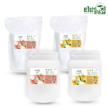 구연산 + 베이킹소다 + 산소계표백제 / 과탄산소다 3종 1-6kg 천연 세제 세탁, 구연산2+표백제2(지퍼팩+용기형)