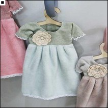 아기자기아이템 높은흡수력 편리한세탁 미니수건 부엌타올 고리수건, 민트