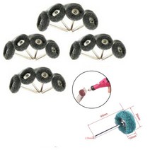 드러멜 드레멜 다용도조각기 미니 드릴 연마 브러시 2.35mm 생크 나일론 버핑 휠 Dremel 로타리 핸드 툴 액세서리 세트 녹 제거제 50 피스, 05 grey_06 40pcs