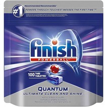 Finish 피니시 Quantum Powerballs Dishwashing Detergent Tabs 3.52 Lb 100 Tabs