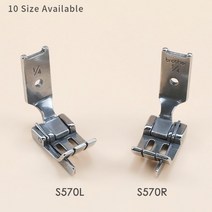 홈트레킹 런닝머신 JUKI 515 Brother 842 트윈 바늘 재봉틀 액세서리 부품 브래지어 용 S570 오른쪽 및 왼, 06 S570L 5-16_02 0.2cm