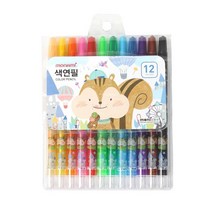 [바보사랑] 모나미 샤프식 색연필 12색 / 색연필세트