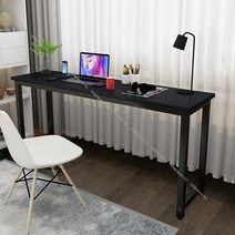 창가테이블 카페 베란다 좁고긴테이블 폭좁은 슬림 책상, I.120x60x75cm, 블랙 프레임 칠판