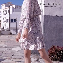 써스데이아일랜드 [Thursday Island] 여성 언밸런스 티어드 스커트(T202MSK134W) 422154