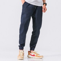 남성용 봄가을팬츠 캐주얼 조거핏 편한 바지 / 테크웨어 외출 심플 남자