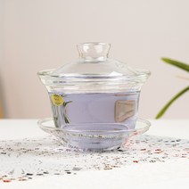 수공 유리 개합 TC-920L 220ml 차도구 보이차잔 스프볼 내열 강화